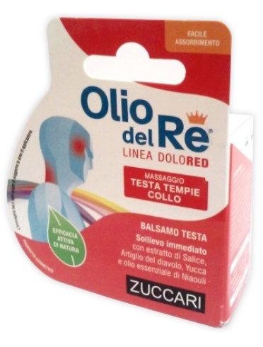 Zuccari olio del re dolored - balsamo massaggio testa tempie e collo - 25 ml