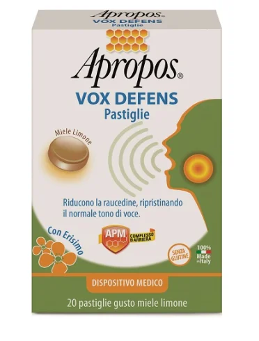 Apropos vox defens miele limone 20 pastiglie Apropos vox defens miele limone 20 pastiglie