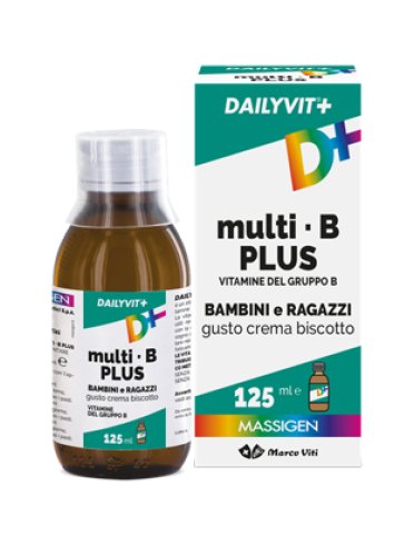 Massigen dailyvit+ multi b plus - integratore di vitamina b per stanchezza di bambini e ragazzi - 125 ml