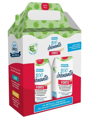 Nova100 drenante forte light con aloe 300+300 ml Nova100 drenante forte light con aloe 300+300 ml