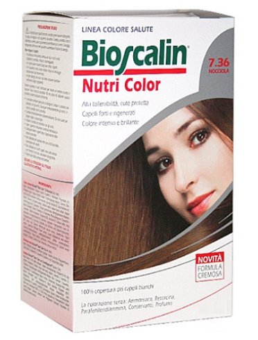 Bioscalin nutri color - tintura capelli color nocciola 7.36 - 124 ml