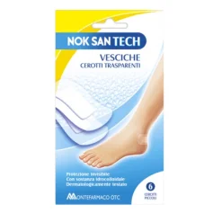 Nok San Tech - Cerotto Grande Trasparente per Vesciche Piccolo - 6 Pezzi