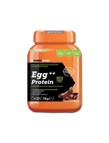 Named sport egg++ protein - integratore per crescita massa muscolare - gusto delicious chocolate - 750 g