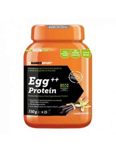Named sport egg++ protein - integratore per crescita massa muscolare - gusto vanilla cream - 750 g