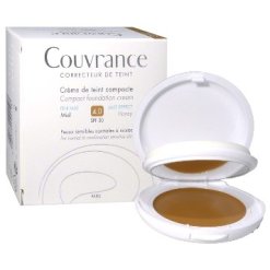 Avene Couvrance - Crema Compatta Colorata Uniformante Oil-Free con Protezione Solare Alta SPF 30 - Colore Miele
