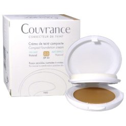 Avene Couvrance - Crema Compatta Colorata Uniformante Oil-Free con Protezione Solare Alta SPF 30 - Colore Naturale