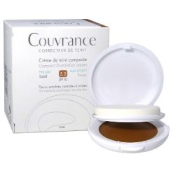 Avene Couvrance - Crema Compatta Colorata Uniformante Oil-Free con Protezione Solare Alta SPF 30 - Colore Sole