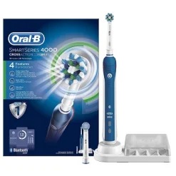 Oral-B Power Smart 4000 - Spazzolino Elettrico Cross Action - Colore Blu