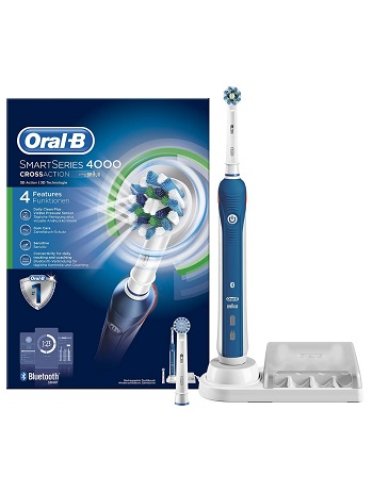 Oral-b power smart 4000 - spazzolino elettrico cross action - colore blu