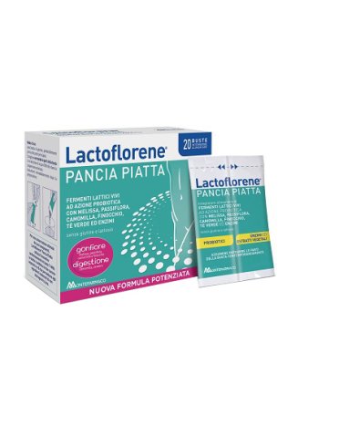 Lactoflorene pancia piatta - integratore per l'equilibrio della flora intestinale - 20 bustine