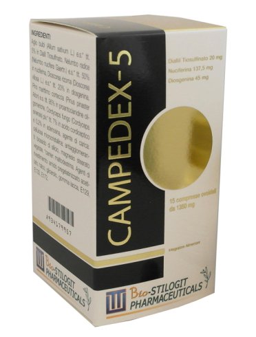 Campedex-5 15 compresse ovoidali 18 g