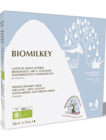 Biomilkey latte di asina pastorizzato e liofilizzato biologico 100% italiano 100 g