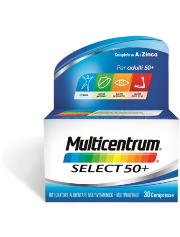 Multicentrum select 50+ - integratore multivitaminico - 30 compresse
