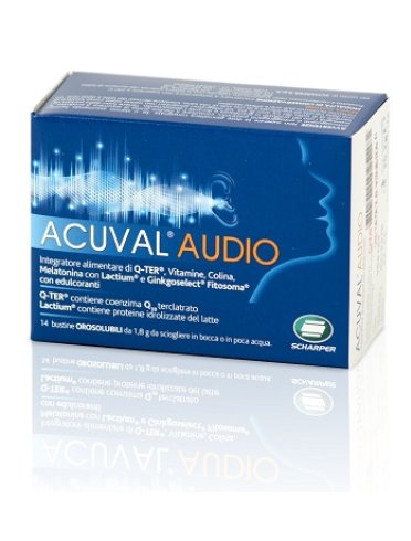Acuval audio - integratore per acufeni e udito - 14 bustine orosolubile
