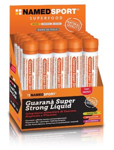 Named sport guaranà super strong liquid - integratore energizzante - 20 fiale