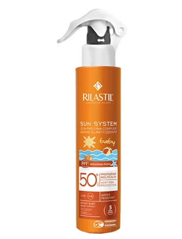Rilastil sun system - spray solare trasparente bambini protezione molto alta spf 50+ - 200 ml Rilastil sun system - spray solare trasparente bambini protezione molto alta spf 50+ - 200 ml