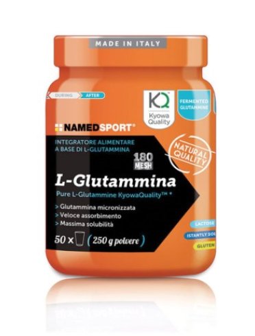 Named sport l-glutammina - integratore di aminoacido - 250 g