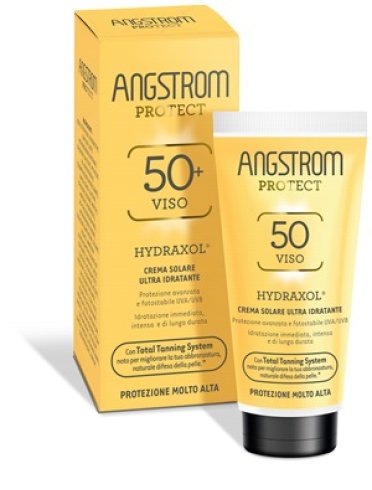 Angstrom protect hydraxol - crema solare viso ultra idratante con protezione molto alta spf 50+ - 50 ml