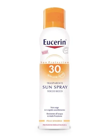 Eucerin sun protection - spray solare corpo tocco secco con protezione alta spf 30 - 200 ml Eucerin sun protection - spray solare corpo tocco secco con protezione alta spf 30 - 200 ml