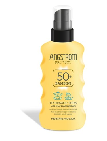 Angstrom protect hydraxol - latte spray solare idratante per bambini con protezione molto alta spf 50+ - 175 ml