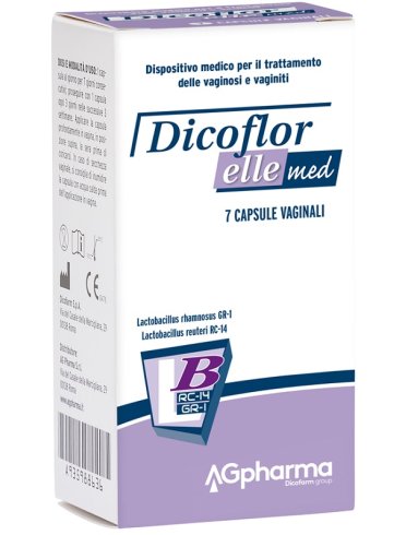 Dicoflor elle med - trattamento di vaginosi e vaginiti - 7 capsule vaginali