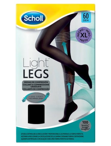 Scholl lightlegs 60 denari taglia xl colore nero 1 paio