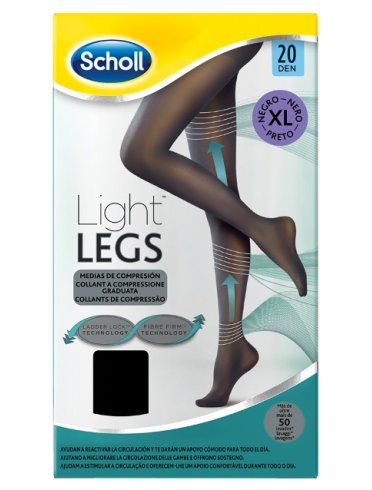 Scholl light legs collant 20 den colore nero taglia xl 1 paio