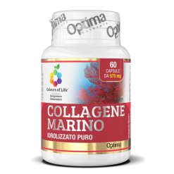 Colours Of Life Collagene Marino Idrolizzato Puro - Integratore per il Benessere della Pelle - 60 Capsule