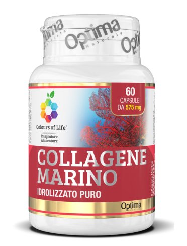 Colours of life collagene marino idrolizzato puro - integratore per il benessere della pelle - 60 capsule