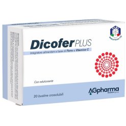 Dicofer Plus - Integratore di Ferro e Vitamina C - 20 Bustine