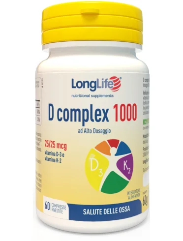 Longlife d complex 1000 - integratore per la salute delle ossa - 60 compresse Longlife d complex 1000 - integratore per la salute delle ossa - 60 compresse