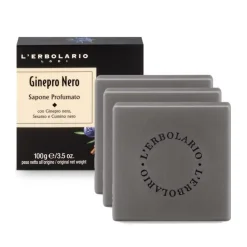 L'ERBOLARIO GINEPRO NERO SAPONE PROFUMATO SCATOLA LATTA 3 SAPONI DA 100G EDIZIONE LIMITATA