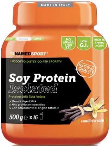 Named sport soy protein - integratore massa muscolare - gusto vanilla cream 500 g