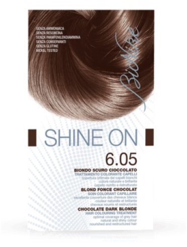 Bionike shine on - tintura permanente capelli - colore 6.05 biondo scuro cioccolato