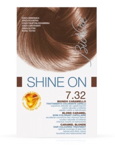 Bionike shine on - tintura permanente capelli - colore 7.32 biondo caramello