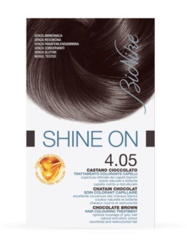 Bionike shine on - tintura permanente capelli - colore 4.05 castano cioccolato