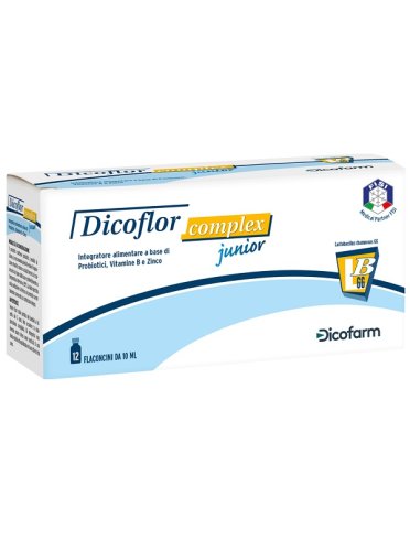 Dicoflor complex junior integratore probiotico 12 flaconcini