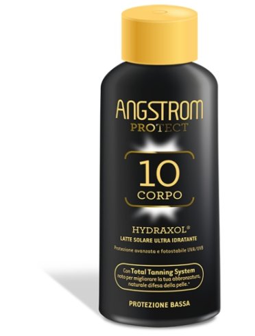 Angstrom protect hydraxol - latte solare corpo ultra idratante con protezione bassa spf 10 - 200 ml
