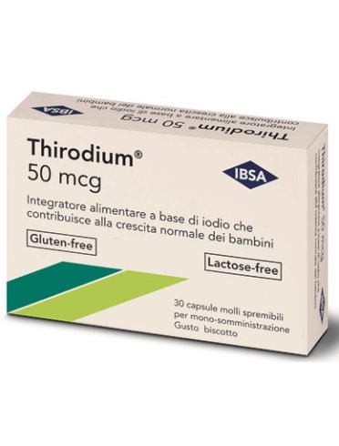 Thirodium 50 mcg - integratore per la funzionalità della tiroide - 30 capsule molli