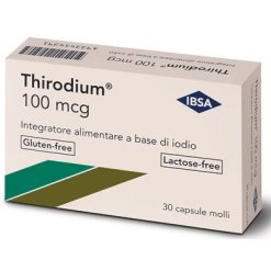 Thirodium 100 mcg - Integratore per la Funzionalità della Tiroide - 30 Capsule Molli