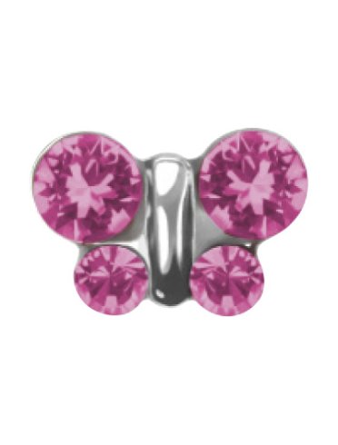 System 75 farfalla rosa acciaio