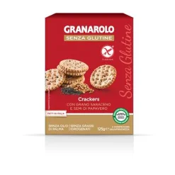 GRANAROLO CRACKER CON GRANO SARACENO E SEMI DI PAPAVERO SENZA GLUTINE 125 G