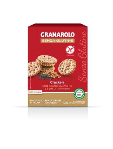 Granarolo cracker con grano saraceno e semi di papavero senza glutine 125 g