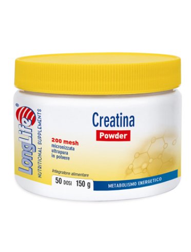 Longlife creatina powder - integratore per il metabolismo energetico - 150 g