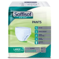 PANNOLONE SOFFISOF AIR DRY PANTS SUPER LARGE 10 PEZZI