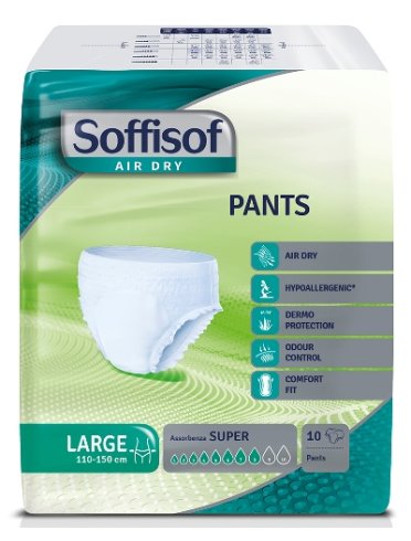 Pannolone soffisof air dry pants super large 10 pezzi