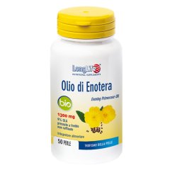 LongLife Olio di Enotera Bio 1300 mg - Integratore per Disturbi del Ciclo - 60 Perle