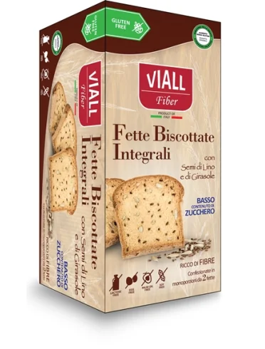 Fette biscottate integrali confezioni monoporzione 2 fette 200 g Fette biscottate integrali confezioni monoporzione 2 fette 200 g