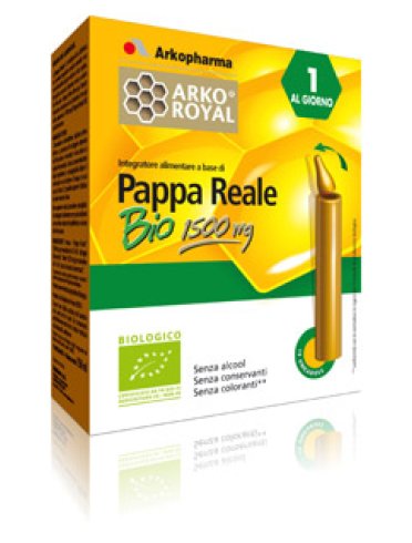 Arkoroyal pappa reale bio 1500 mg 10 flaconcini unica dose 15 ml