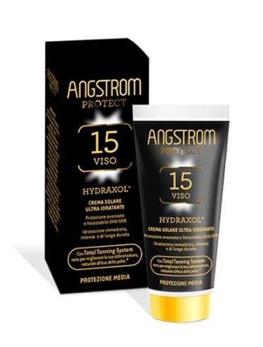 Angstrom protect hydraxol - crema solare viso ultra idratante con protezione bassa spf 15 - 50 ml